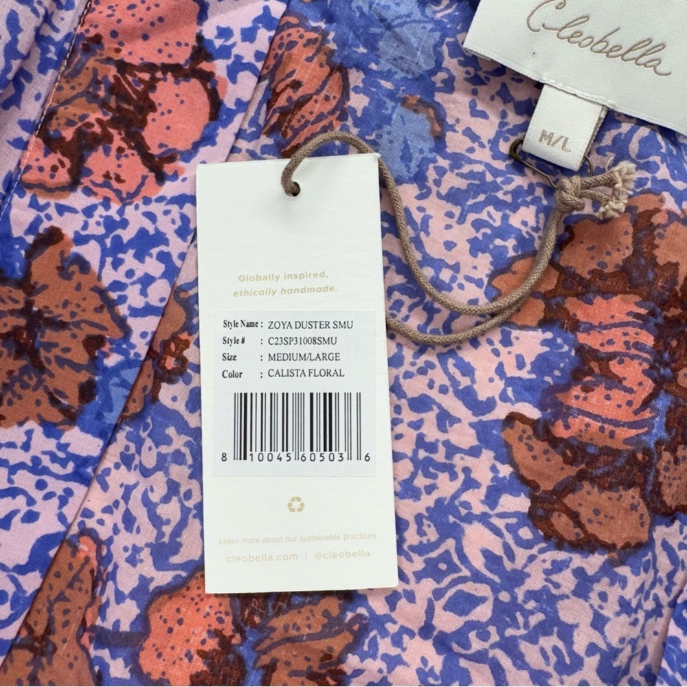 Cleobella Floral Tunic in Blue and Pink - Picture 11 of 11